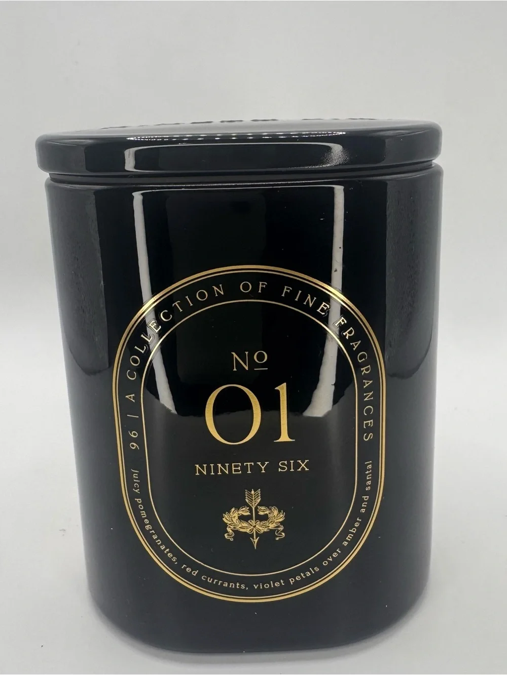Ninety Black & Gold Oval Scented Candle Tin